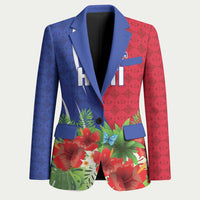 Personalized Afro-Haitians Tropical Blazer Fleur-De-Lis Veves Motif - Wonder Print Shop