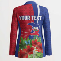 Personalized Afro-Haitians Tropical Blazer Fleur-De-Lis Veves Motif - Wonder Print Shop