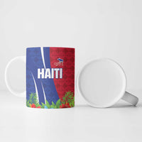 Personalized Afro-Haitians Tropical Ceramic Mug Fleur-De-Lis Veves Motif - Wonder Print Shop