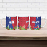 Personalized Afro-Haitians Tropical Ceramic Mug Fleur-De-Lis Veves Motif - Wonder Print Shop