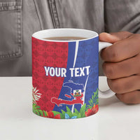 Personalized Afro-Haitians Tropical Ceramic Mug Fleur-De-Lis Veves Motif - Wonder Print Shop