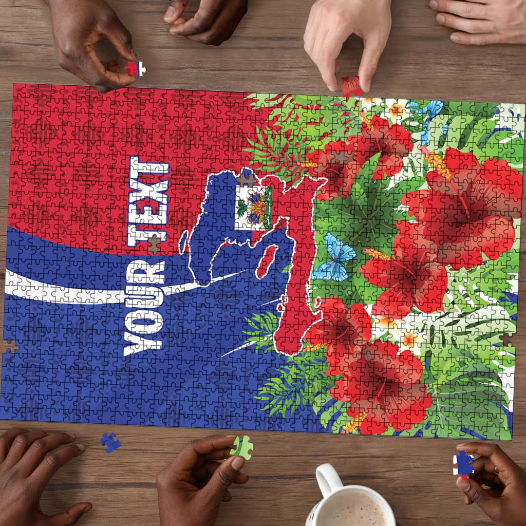 Personalized Afro-Haitians Tropical Puzzle Fleur-De-Lis Veves Motif - Wonder Print Shop