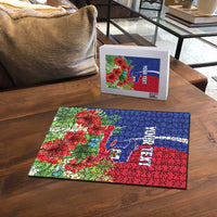 Personalized Afro-Haitians Tropical Puzzle Fleur-De-Lis Veves Motif - Wonder Print Shop