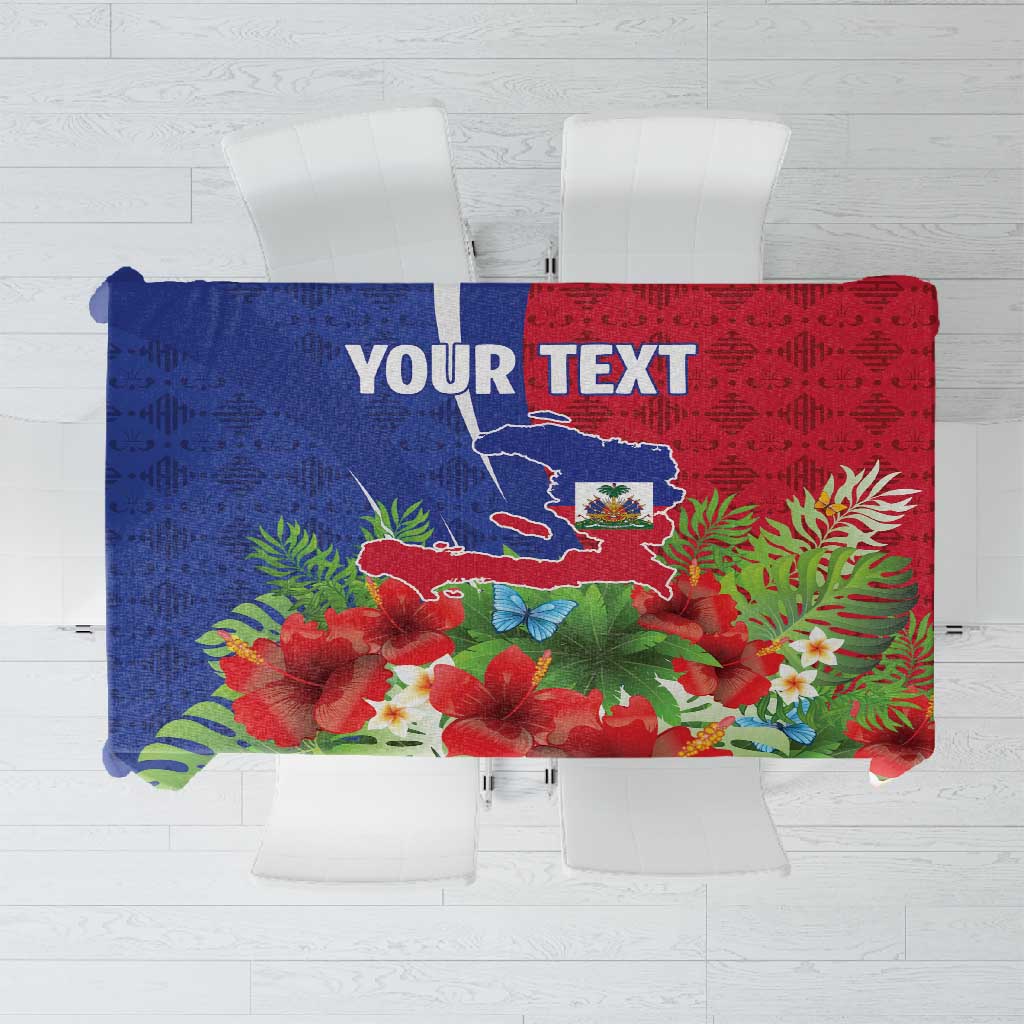 Personalized Afro-Haitians Tropical Tablecloth Fleur-De-Lis Veves Motif - Wonder Print Shop