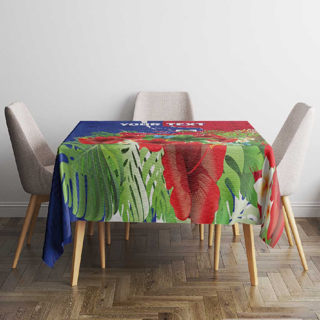 Personalized Afro-Haitians Tropical Tablecloth Fleur-De-Lis Veves Motif - Wonder Print Shop