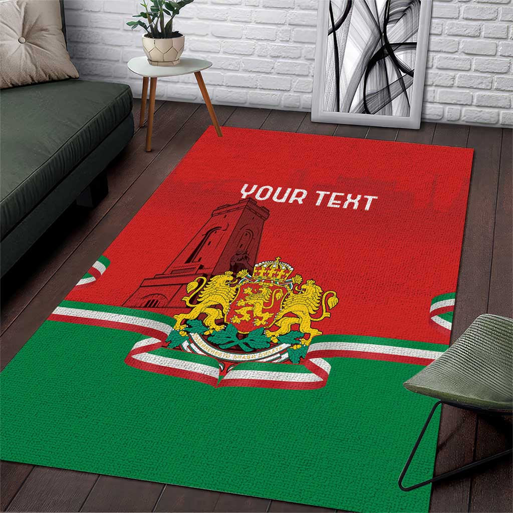 Personalized Bulgaria Liberation Day Area Rug Shipka Monument Unity Makes Strength