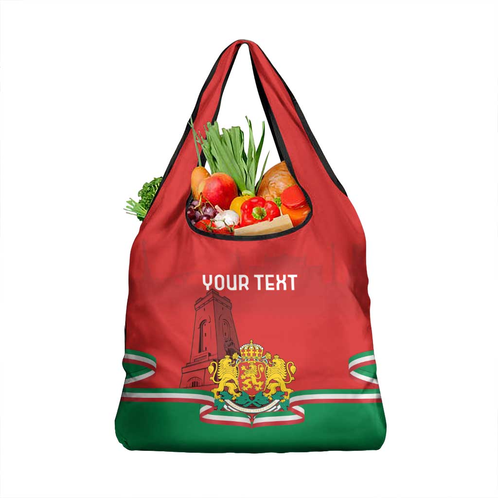 Personalized Bulgaria Liberation Day Grocery Bag Shipka Monument Unity Makes Strength