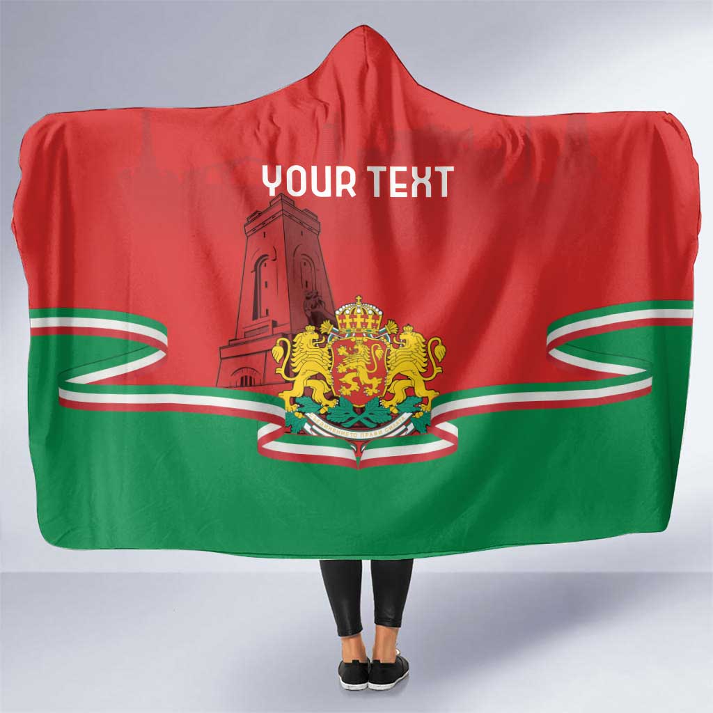 Personalized Bulgaria Liberation Day Hooded Blanket Shipka Monument Unity Makes Strength