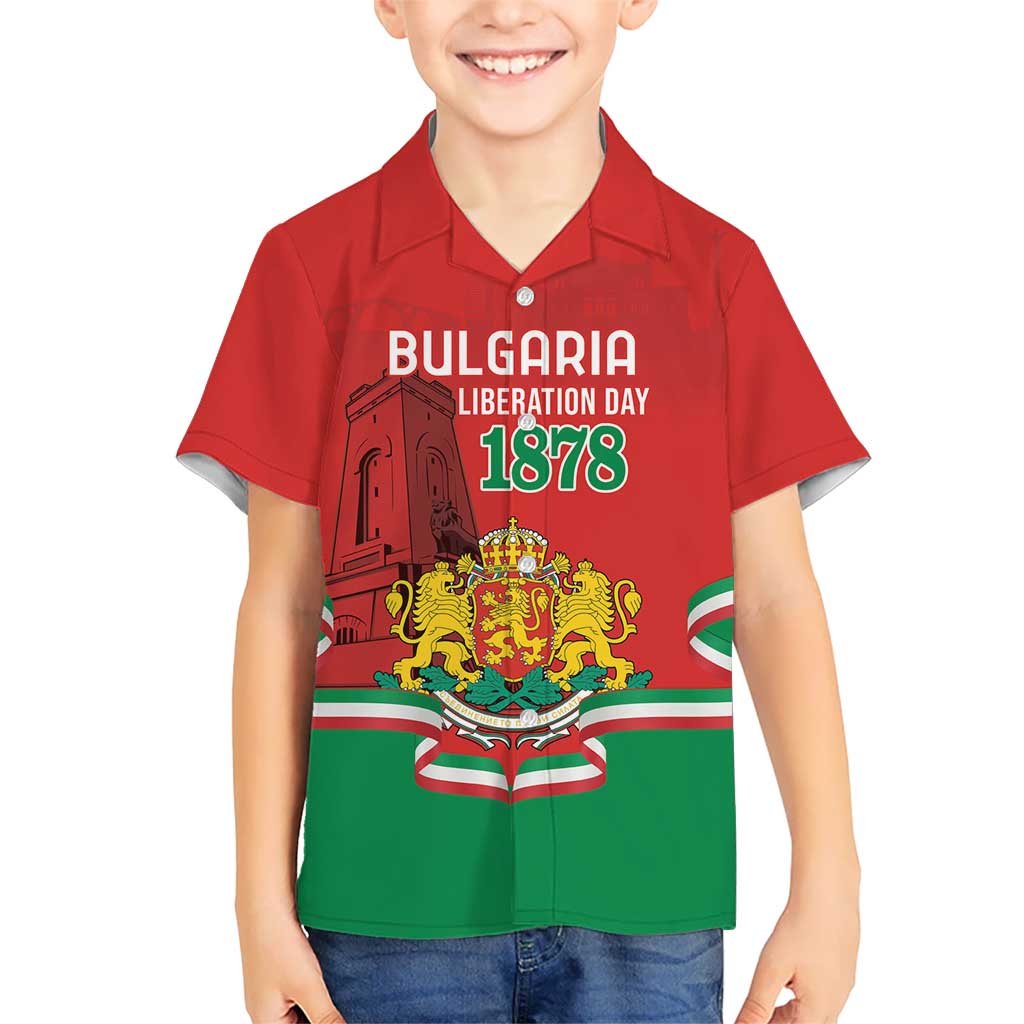 Personalized Bulgaria Liberation Day Kid Hawaiian Shirt Shipka Monument Unity Makes Strength