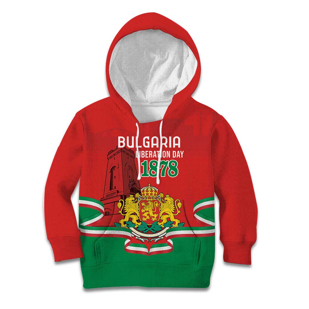 Personalized Bulgaria Liberation Day Kid Hoodie Shipka Monument Unity Makes Strength