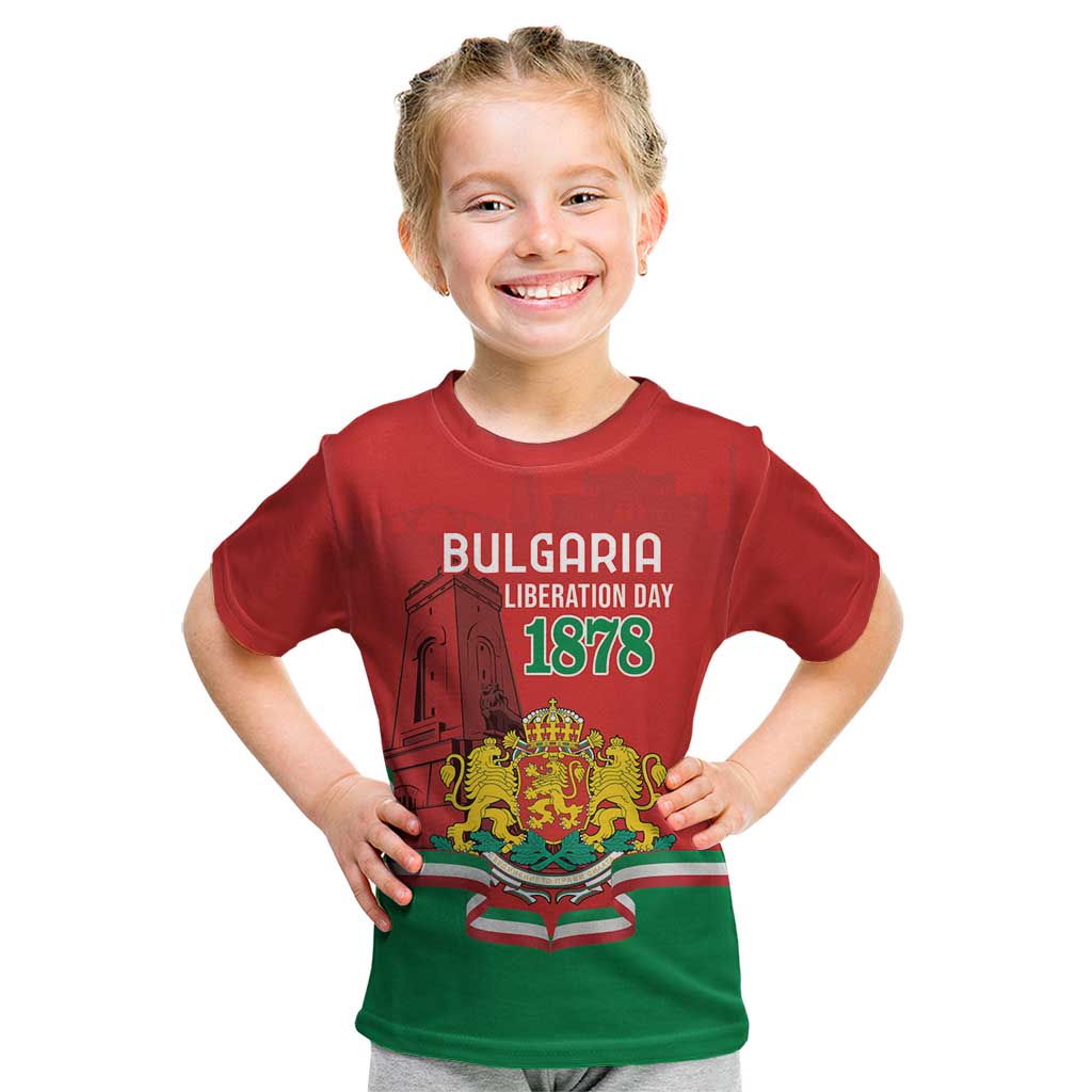 Personalized Bulgaria Liberation Day Kid T Shirt Shipka Monument Unity Makes Strength