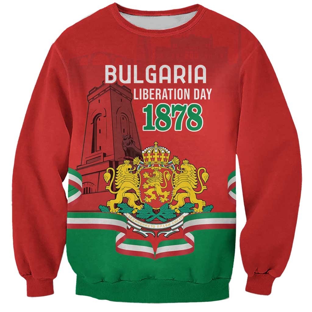 Personalized Bulgaria Liberation Day Sweatshirt Shipka Monument Unity Makes Strength - Wonder Print Shop