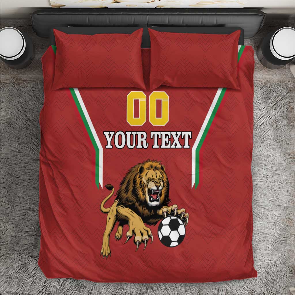 Custom Bulgaria Football Bedding Set The Lions Come Champions Red Version