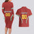 Custom Bulgaria Football Couples Matching Long Sleeve Bodycon Dress and Hawaiian Shirt The Lions Come Champions Red Version