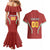 Custom Bulgaria Football Couples Matching Mermaid Dress and Hawaiian Shirt The Lions Come Champions Red Version