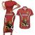 Custom Bulgaria Football Couples Matching Short Sleeve Bodycon Dress and Hawaiian Shirt The Lions Come Champions Red Version