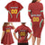 Custom Bulgaria Football Family Matching Long Sleeve Bodycon Dress and Hawaiian Shirt The Lions Come Champions Red Version