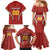 Custom Bulgaria Football Family Matching Mermaid Dress and Hawaiian Shirt The Lions Come Champions Red Version