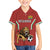 Custom Bulgaria Football Family Matching Off Shoulder Short Dress and Hawaiian Shirt The Lions Come Champions Red Version