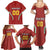 Custom Bulgaria Football Family Matching Summer Maxi Dress and Hawaiian Shirt The Lions Come Champions Red Version