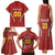 Custom Bulgaria Football Family Matching Tank Maxi Dress and Hawaiian Shirt The Lions Come Champions Red Version