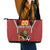 Custom Bulgaria Football Leather Tote Bag The Lions Come Champions Red Version