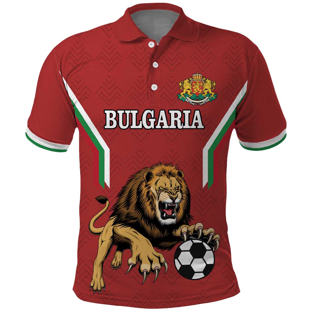 Custom Bulgaria Football Polo Shirt The Lions Come Champions Red Version