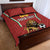 Custom Bulgaria Football Quilt Bed Set The Lions Come Champions Red Version - Wonder Print Shop