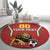 Custom Bulgaria Football Round Carpet The Lions Come Champions Red Version - Wonder Print Shop