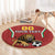 Custom Bulgaria Football Round Carpet The Lions Come Champions Red Version - Wonder Print Shop