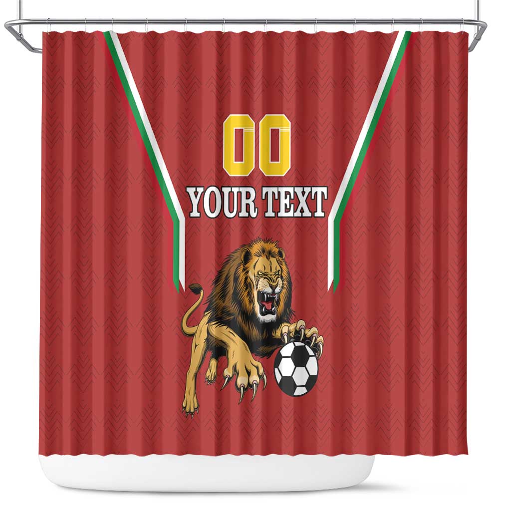 Custom Bulgaria Football Shower Curtain The Lions Come Champions Red Version - Wonder Print Shop