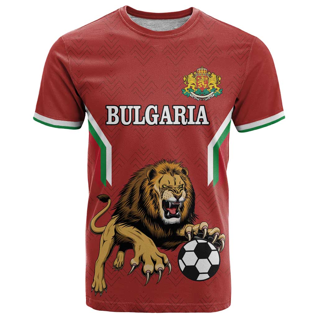 Custom Bulgaria Football T Shirt The Lions Come Champions Red Version - Wonder Print Shop