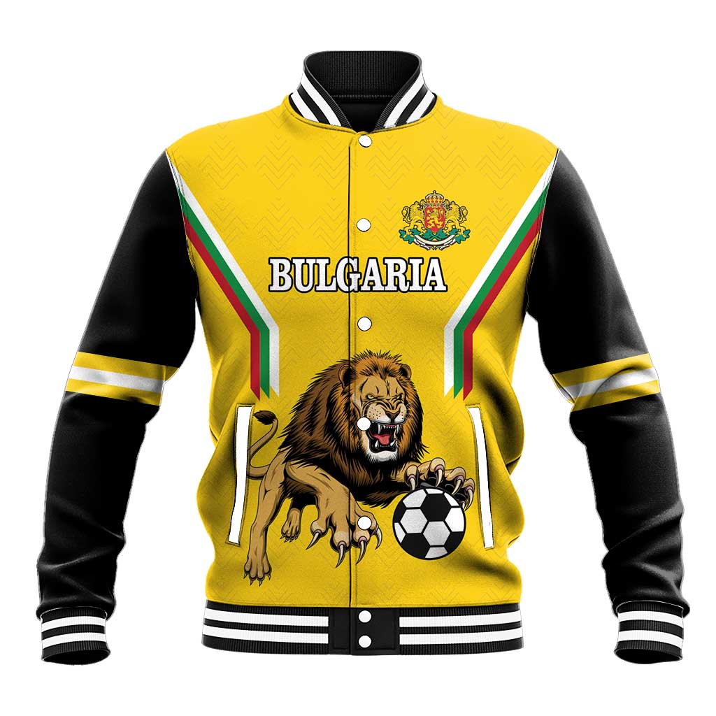 Custom Bulgaria Football Baseball Jacket The Lions Come Champions Yellow Version