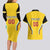 Custom Bulgaria Football Couples Matching Long Sleeve Bodycon Dress and Hawaiian Shirt The Lions Come Champions Yellow Version