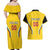 Custom Bulgaria Football Couples Matching Off Shoulder Maxi Dress and Hawaiian Shirt The Lions Come Champions Yellow Version