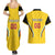 Custom Bulgaria Football Couples Matching Summer Maxi Dress and Hawaiian Shirt The Lions Come Champions Yellow Version