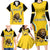 Custom Bulgaria Football Family Matching Long Sleeve Bodycon Dress and Hawaiian Shirt The Lions Come Champions Yellow Version