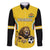 Custom Bulgaria Football Family Matching Long Sleeve Bodycon Dress and Hawaiian Shirt The Lions Come Champions Yellow Version