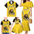 Custom Bulgaria Football Family Matching Mermaid Dress and Hawaiian Shirt The Lions Come Champions Yellow Version