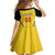 Custom Bulgaria Football Family Matching Summer Maxi Dress and Hawaiian Shirt The Lions Come Champions Yellow Version