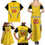 Custom Bulgaria Football Family Matching Summer Maxi Dress and Hawaiian Shirt The Lions Come Champions Yellow Version