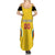 Custom Bulgaria Football Family Matching Summer Maxi Dress and Hawaiian Shirt The Lions Come Champions Yellow Version