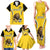 Custom Bulgaria Football Family Matching Tank Maxi Dress and Hawaiian Shirt The Lions Come Champions Yellow Version