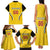 Custom Bulgaria Football Family Matching Tank Maxi Dress and Hawaiian Shirt The Lions Come Champions Yellow Version