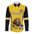 Custom Bulgaria Football Long Sleeve Button Shirt The Lions Come Champions Yellow Version