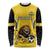 Custom Bulgaria Football Long Sleeve Shirt The Lions Come Champions Yellow Version