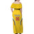 Custom Bulgaria Football Off Shoulder Maxi Dress The Lions Come Champions Yellow Version