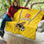 Custom Bulgaria Football Quilt The Lions Come Champions Yellow Version - Wonder Print Shop