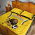 Custom Bulgaria Football Quilt Bed Set The Lions Come Champions Yellow Version - Wonder Print Shop