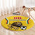 Custom Bulgaria Football Round Carpet The Lions Come Champions Yellow Version - Wonder Print Shop